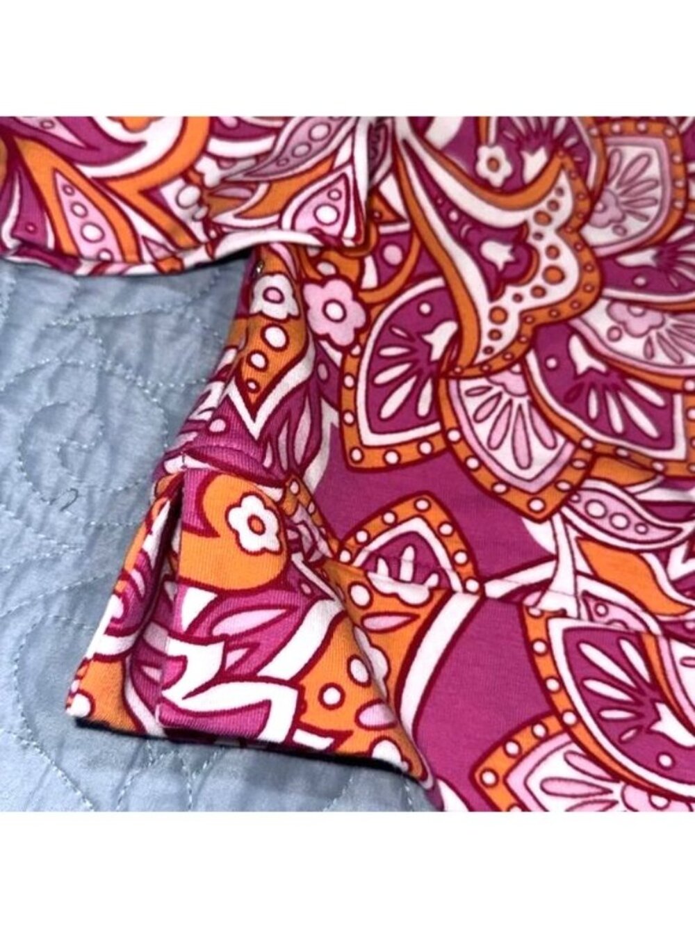 Sport Savvy Womens Hoodie M Pink Paisley Print Long Sleeve - Picture 7 of 7